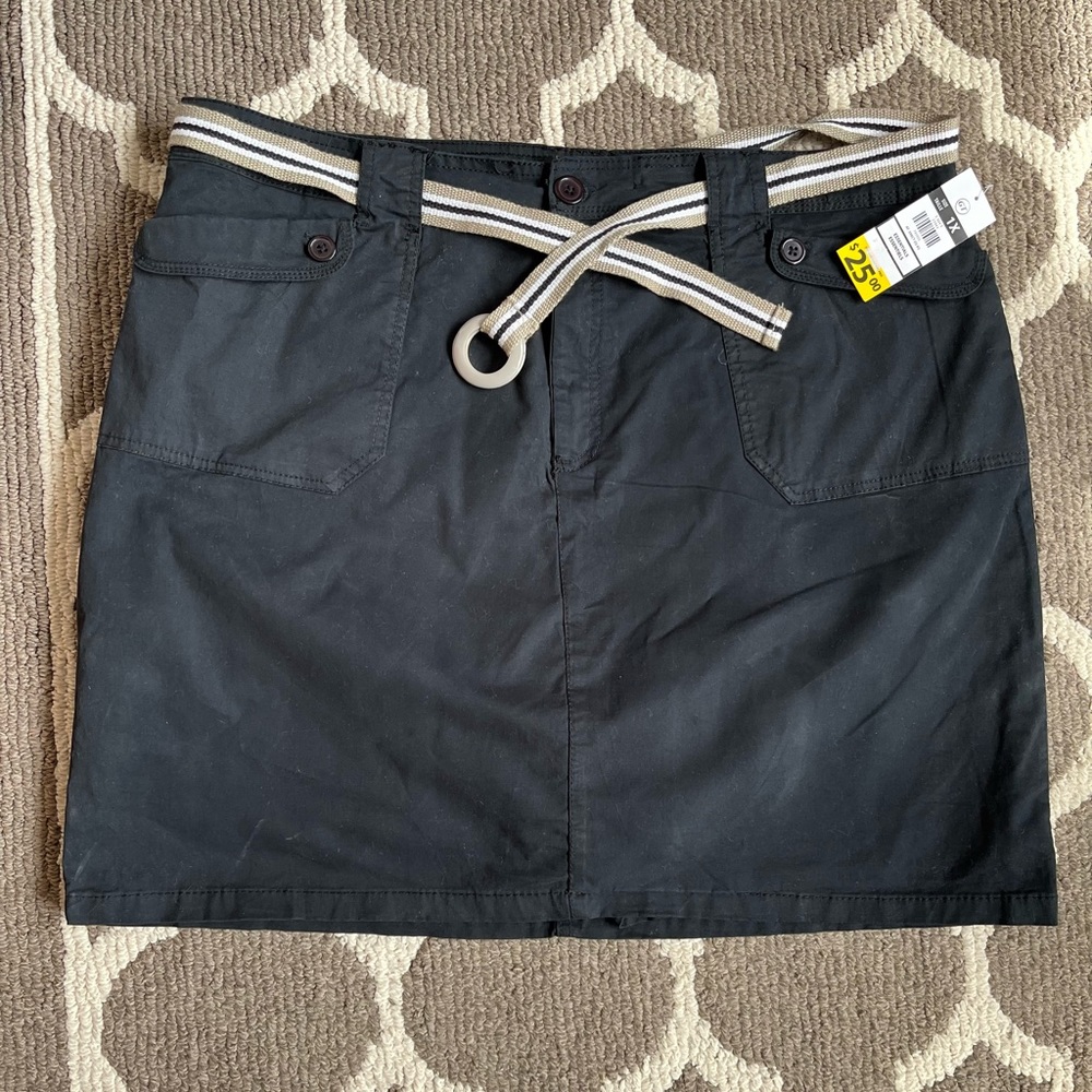 🆕 My Style Skort, Size 1X, Black, NWT, with belt